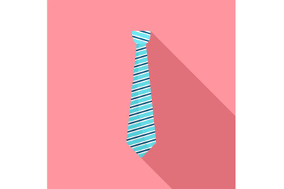 Business tie icon, flat style