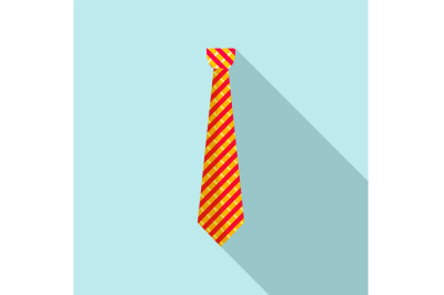 Work tie icon, flat style