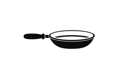 Fry pan icon, simple style