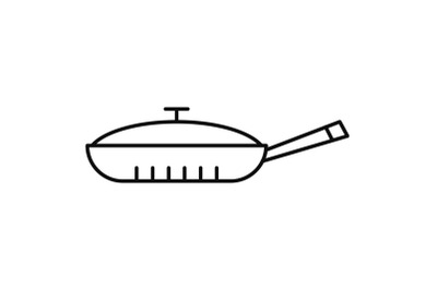 Closed pan icon, outline style
