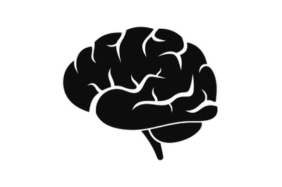 Brain power icon, simple style