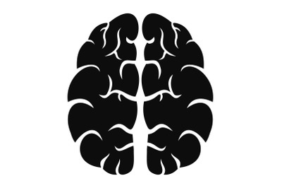 Human brain icon, simple style