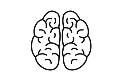 Brain icon, outline style