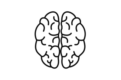 Genius brain icon, outline style