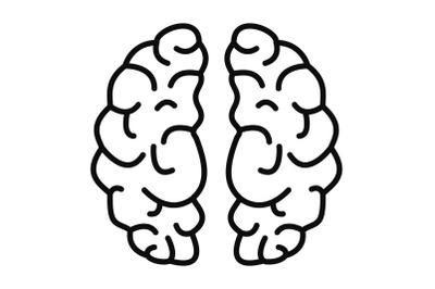 Artificial brain icon, outline style