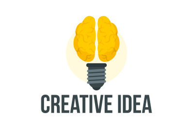 Mental creative idea logo, flat style