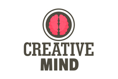 Creative mind logo, flat style