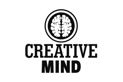 Creative mind logo, simple style