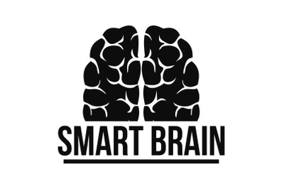 Human smart brain logo, simple style