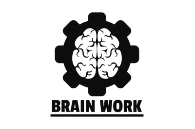 Logic brain work logo, simple style