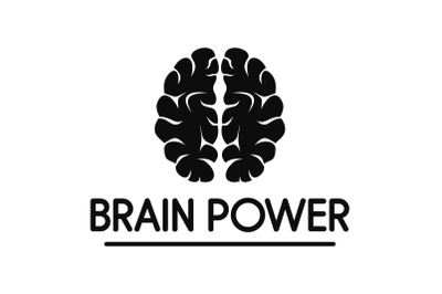 Human brain power logo, simple style