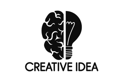 Creative idea mind logo, simple style