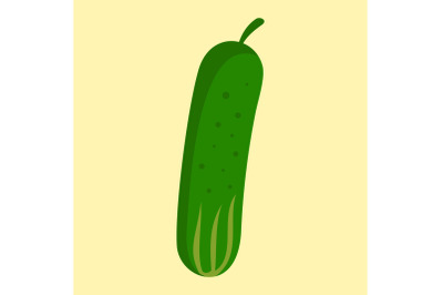 Cucumber icon, flat style