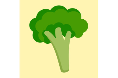 Broccoli icon, flat style