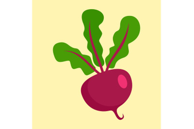 Beet icon, flat style