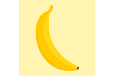 Banana icon, flat style