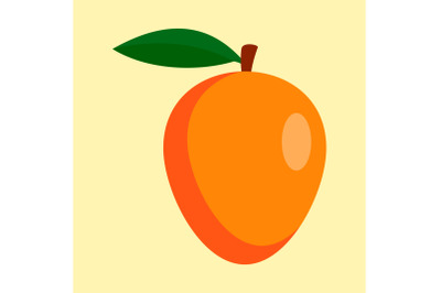 Mango icon, flat style