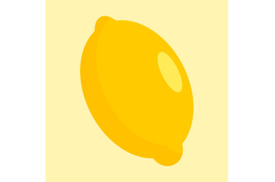 Lemon icon, flat style