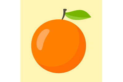 Orange icon, flat style