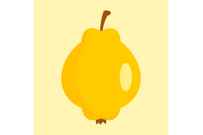 Quince icon, flat style