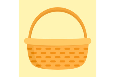 Vegetables basket icon, flat style