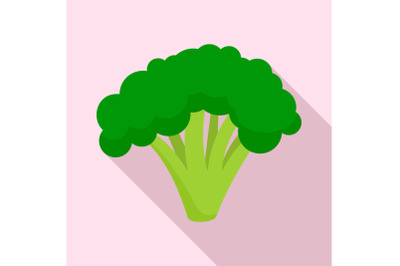 Broccoli icon, flat style