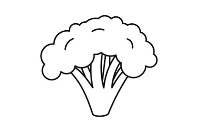 Broccoli icon, outline style