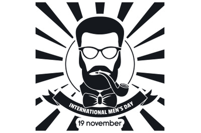 World mens day concept background, simple style