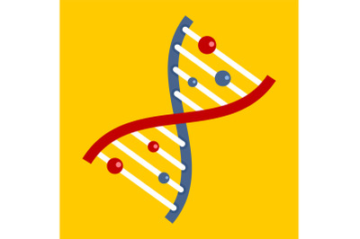 Dna icon, flat style