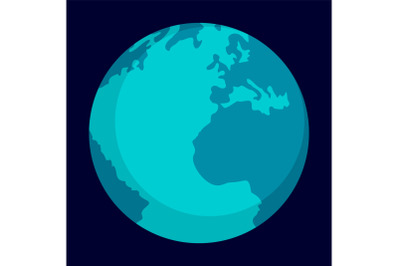 Globe earth icon, flat style