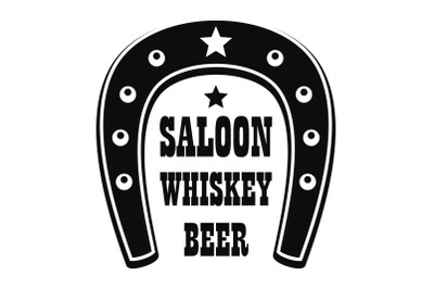 Beer western saloon logo, simple style