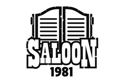 Saloon texas logo, simple style