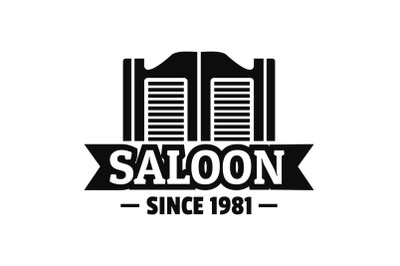 Saloon door logo, simple style