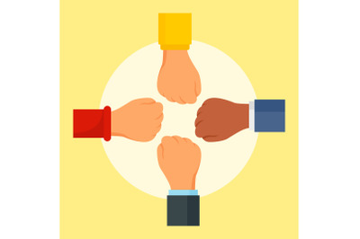 Team building concept background, flat style
