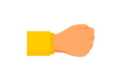 Man fist icon, flat style