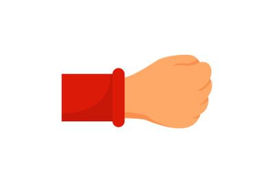 Team fist icon, flat style