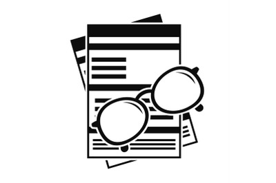 Paycheck paper icon, simple style