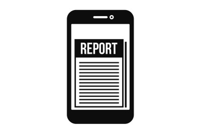 Expense report icon, simple style
