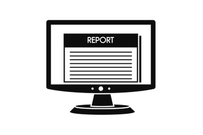 Digital tax report icon, simple style