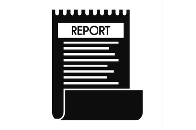 Bill paper report icon, simple style