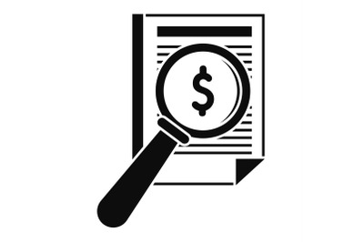 Payment paper icon, simple style
