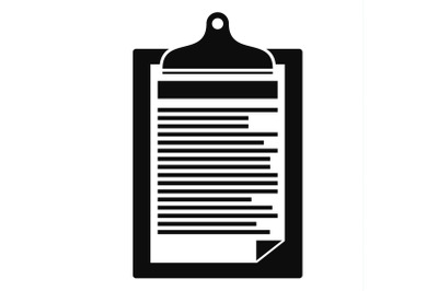 Check paper tax icon, simple style