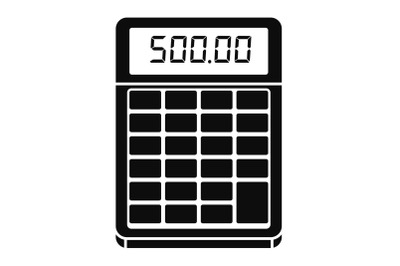 Financial calculator icon, simple style