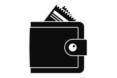 Money wallet icon, simple style