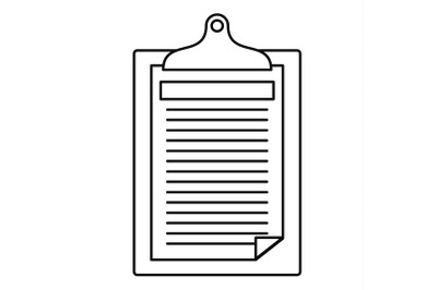 Check paper tax icon, outline style