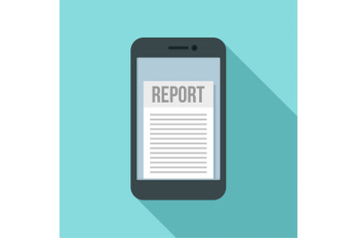 Expense report icon, flat style