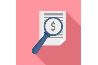 Payment paper icon, flat style
