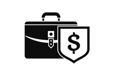 Money leather case icon, simple style