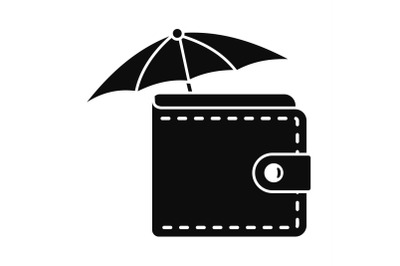 Safe wallet icon, simple style
