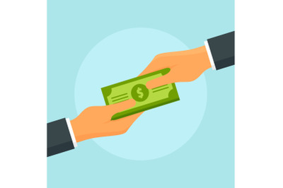 Money exchange concept background, flat style